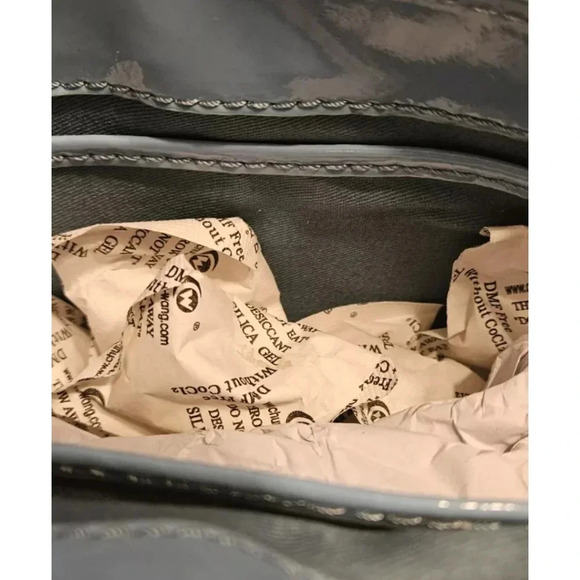 New W Tags Dooney& Bourke East West Flap Crossbody Bag Patent Leather Blue Purse - Picture 9 of 12